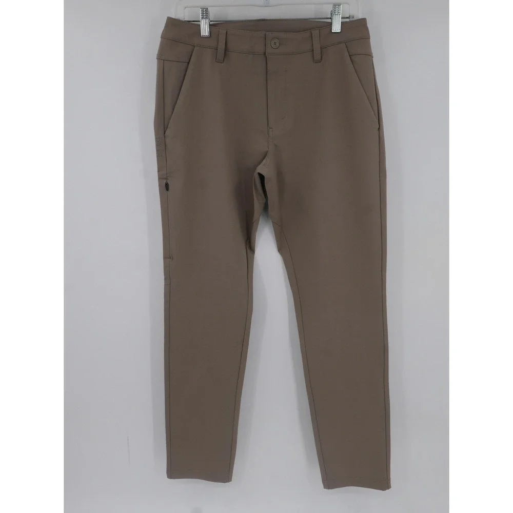 BYLT Everyday Pant 2.0 Brown Stretch Chino Pants Men's 33x31 Slim Fit Casual